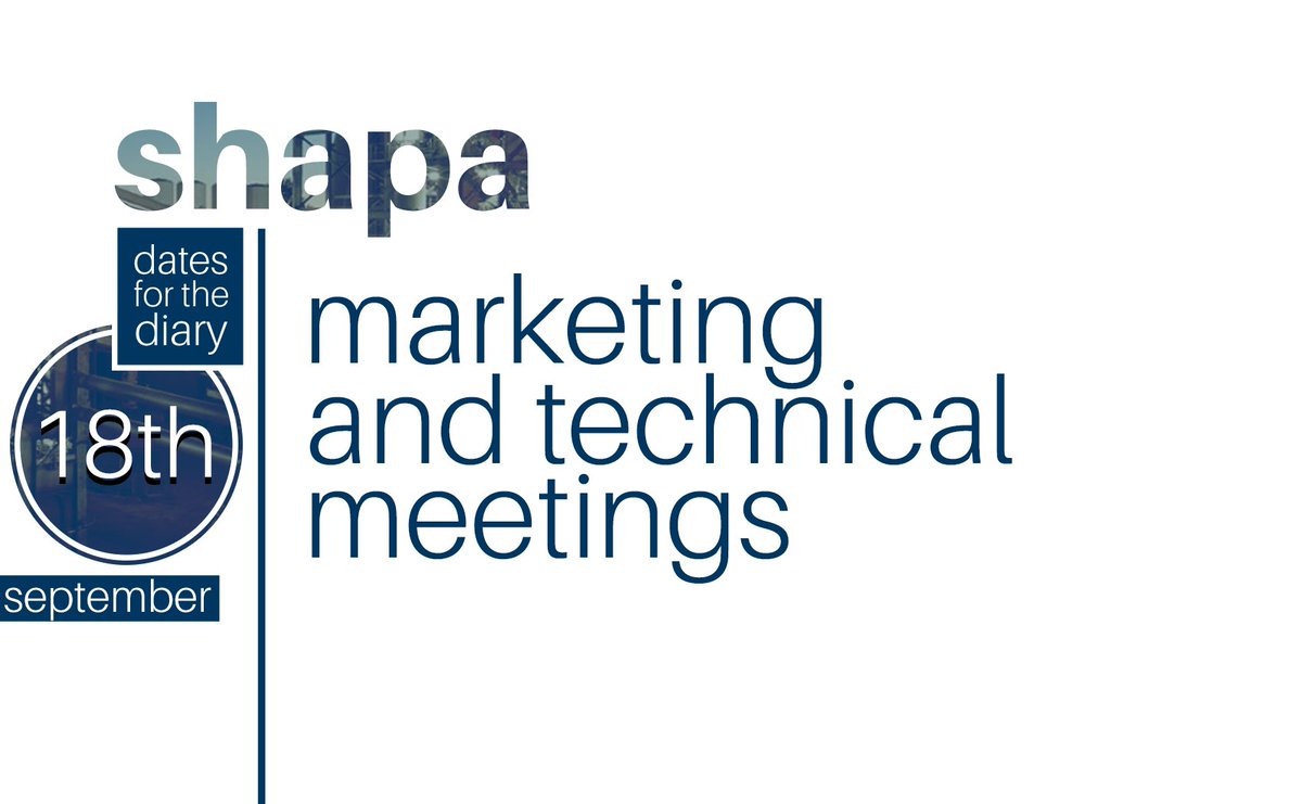 ShapaSolids's tweet image. Here's an important date for the #diary...

Our #Technical and #Marketing meetings will be taking place on Tuesday the 18th September.

Location: Woodcock &amp;amp; Wilson Ltd, Airstream Works
Huddersfield HD4 7AA

Will you be attending?

#Shapa #BulkHandling #SolidsHandling