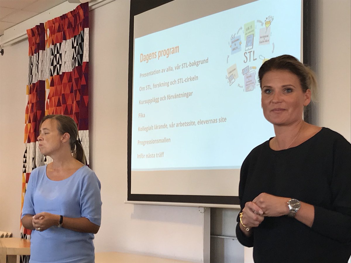 35 lärare varav 2 lärare från #vux ser fram emot dagens utbildning om #STL skall bli spännande!