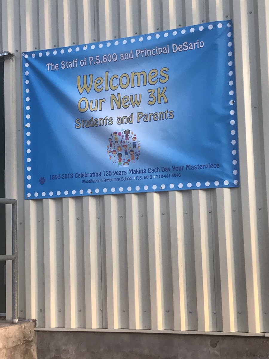 MrsHarrisonPS60's tweet photo. @PS60queens is proud to welcome all of our 3K and 4K students today with their parents &amp; guardians! #firstyearfor3K #4sections #soproud🐾🐯🎒🍎 @frankdesario1 @District27NYC @NYCSchools @stephrappy https://t.co/Juo1cDeQPx