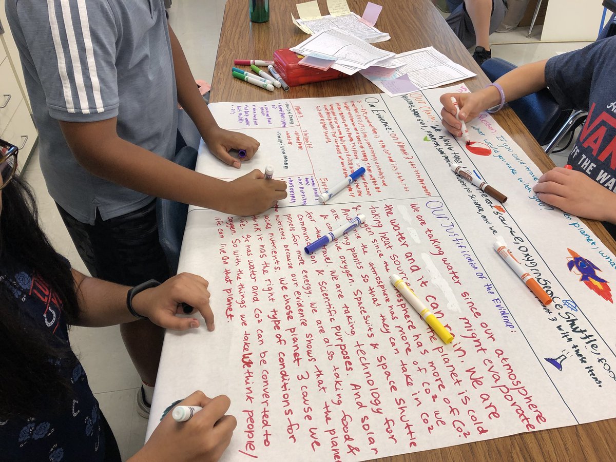 Students working on ADI posters. <a href="/RRISD_science/">RRISD Science</a> #Jags25