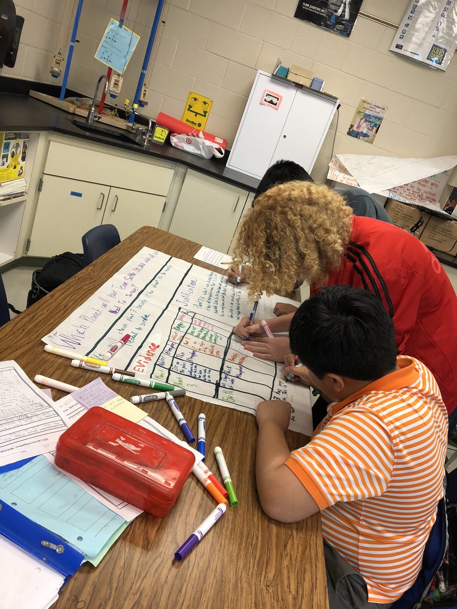 Students working on Space ADI posters. <a href="/RRISD_science/">RRISD Science</a> #Jags25