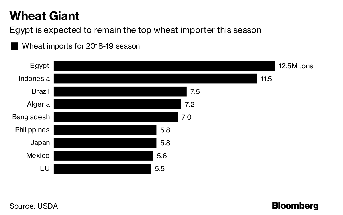 wenkennedy's tweet image. Egypt, the world's biggest #wheat importer, is looking at hedging its 
$3 billion bill

bloom.bg/2NPi8dF

@JavierBlas 
@AggieDeSousa 
@manishajha03

bloom.bg/2Q6FLjl