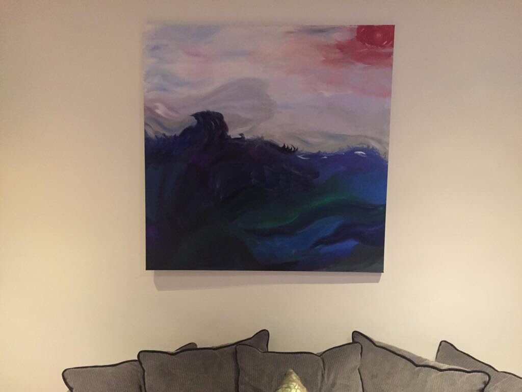 Louisaelle's tweet photo. My abstract of Chesil Beach in Weymouth  - Hobbycraft Artist of The Year 2018 #ArtForTheWin  @Hobbycraft https://t.co/WjSlHod5Jx