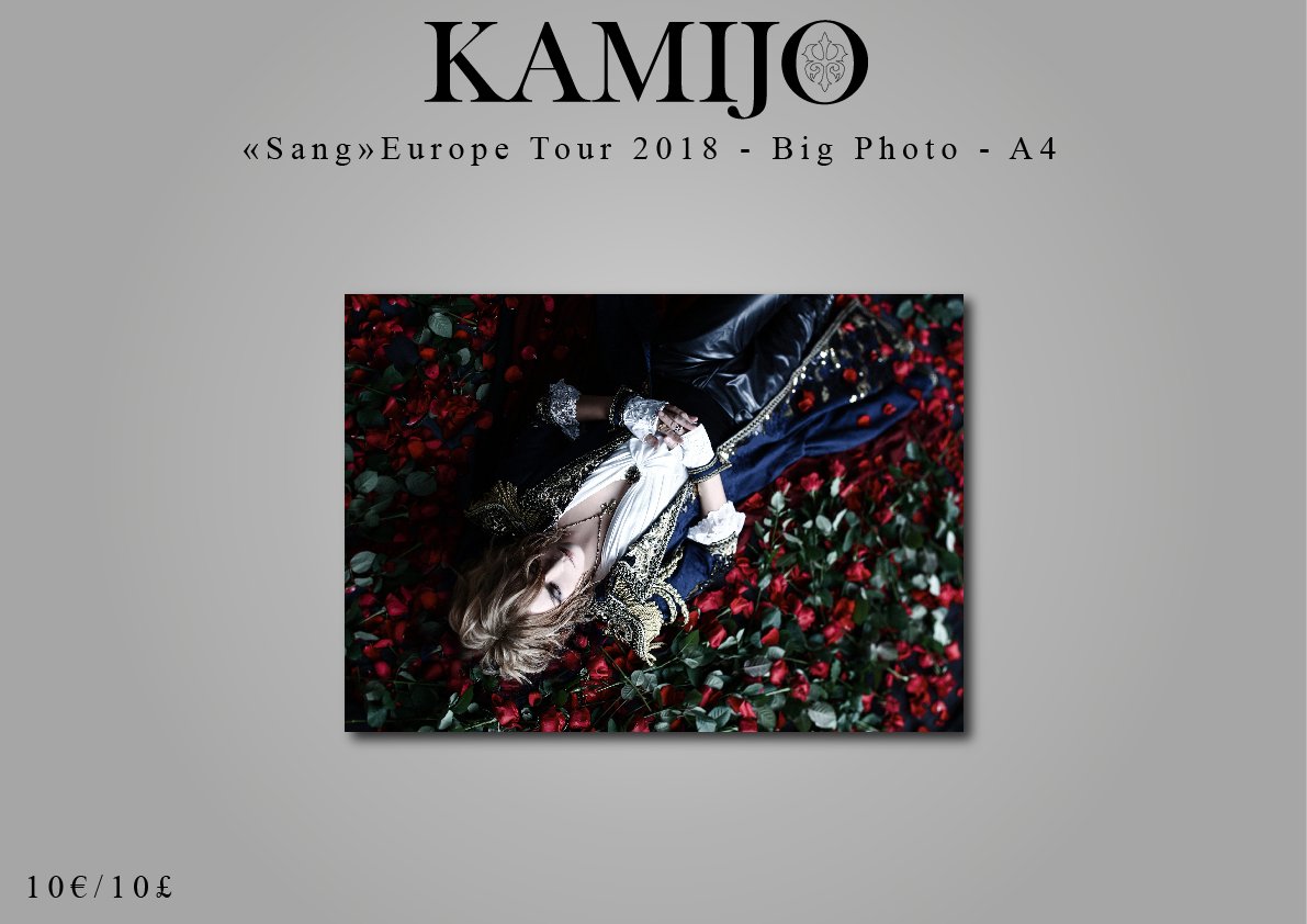 B7Klan's tweet photo. It's time to show you the print merchandising for @KamijoOfficial #sangeuropetour.
Feat Poster, Big photo &amp; Photoset !

Japanese merch list is coming... meanwhile, you can buy your tickets on https://t.co/1TIF0LFb5m 
Tickets are still available for all concerts  🦇🌹 https://t.co/7qaEyuAJ3l