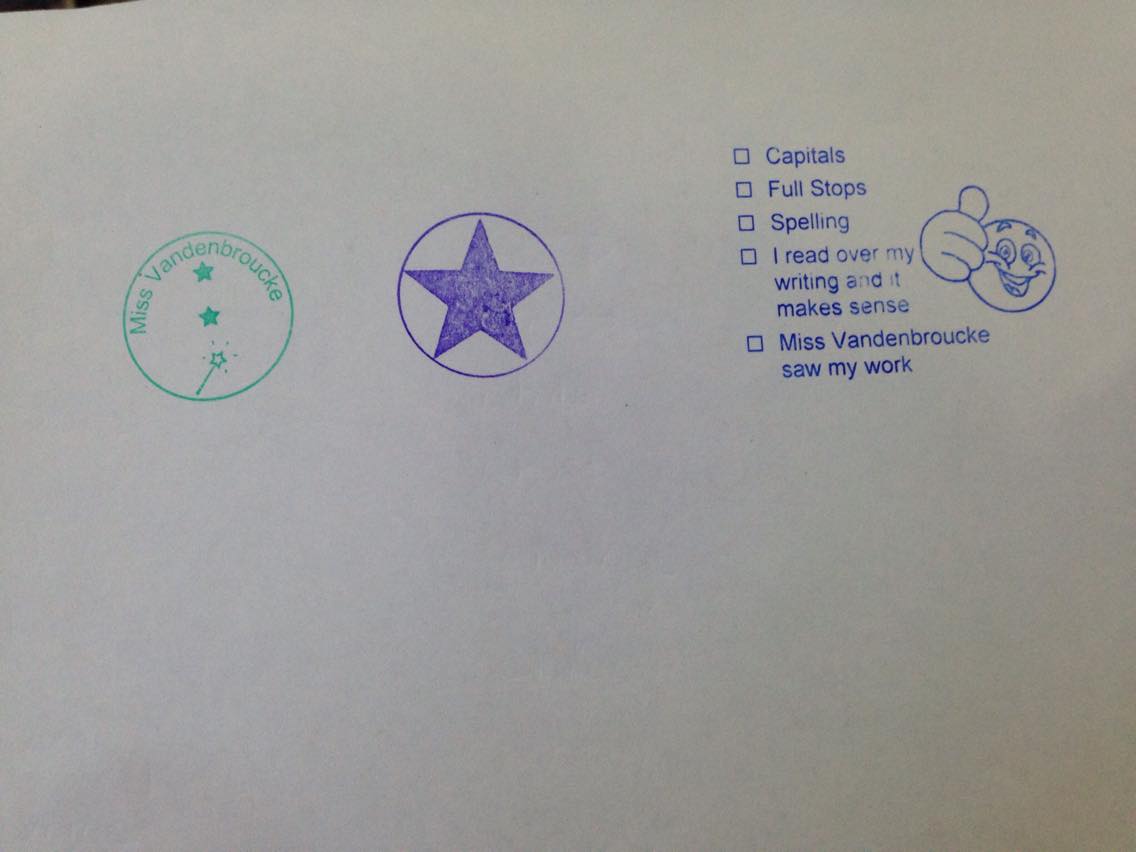 Over the last 3 weeks of placement, I have introduced my year 1 students to a series of stamps for providing feedback. The outcomes have been beyond what I anticipated with many of the lower-achieving students work has progressively developed within a matter of days.