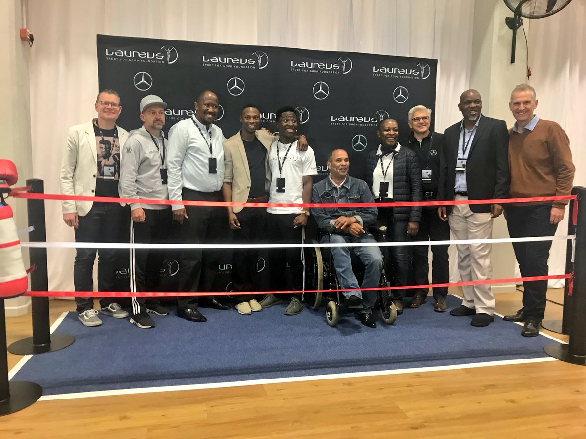 The two panels at the final <a href="/Laureus_sa/">Laureus South Africa</a> #SportForGood Breakfast in East London this morning.

Boxing World Champion, <a href="/zolani_tete/">Zolani Tete</a> with some of the guys from @FightWInsight, <a href="/MercedesBenz_SA/">Mercedes-Benz South Africa</a> &amp; <a href="/Laureus_sa/">Laureus South Africa</a>.