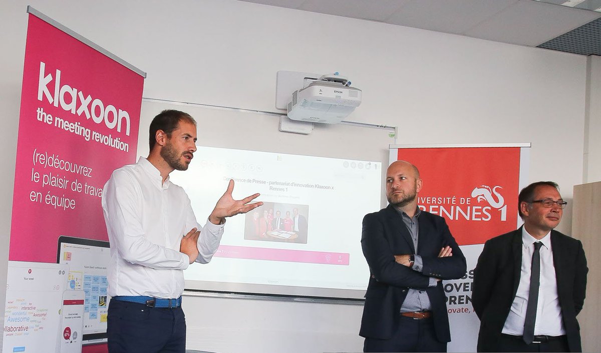 Des cours plus interactifs et attractifs pour 33 000 étudiants grâce à un partenariat innovant entre la start-up Klaxoon #Rennes et l'université de Rennes 1 #numérique #enseignement > bit.ly/2Q6AGaU