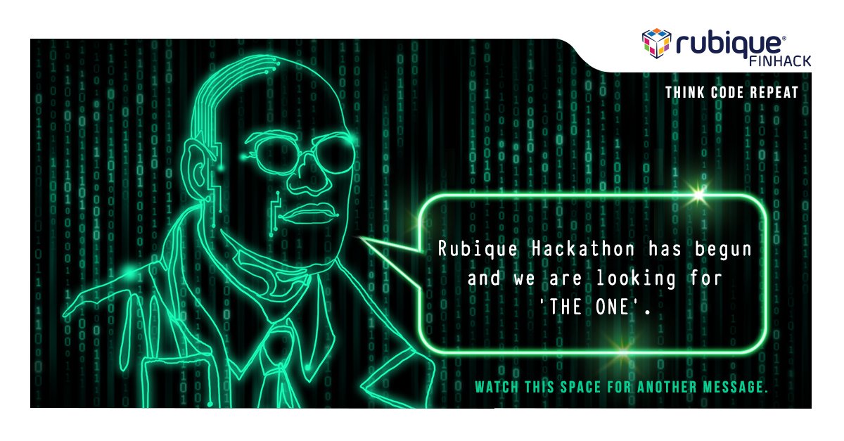 rubiquetech's tweet image. #ContestAlert Rubique Hackathon has begun. And so has the search for the brightest minds. You just have to solve a few simple puzzles and some not so simple puzzles, and stand a chance to win some super goodies.
#FinHack #Hackathon #Think #Code #Repeat