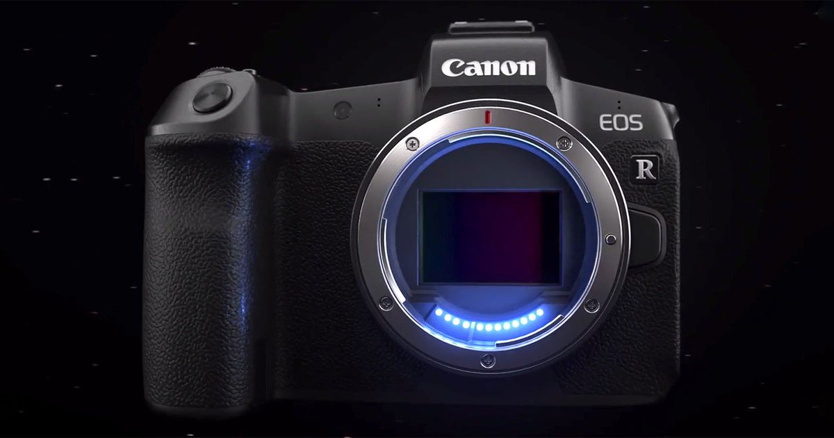 petapixel's tweet photo. Canon unveils the EOS R, its first full-frame mirrorless camera: https://t.co/lV8lttiD9c https://t.co/mfA256BDtX