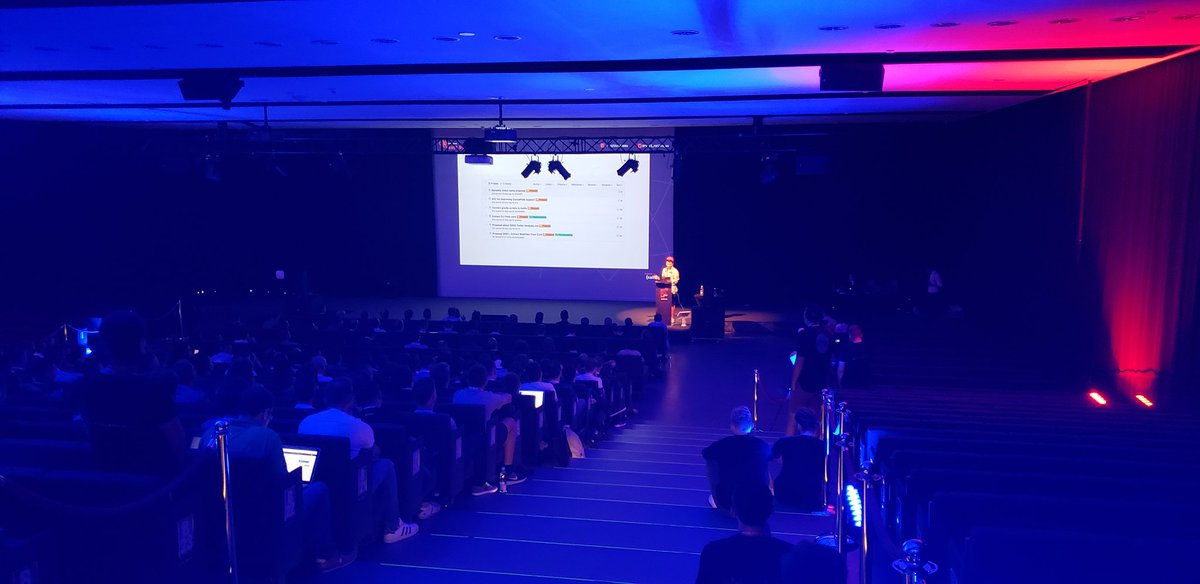 infinite_red's tweet photo. #reactnativeeu2018 kicks off with @grabbou. Glad to be a part of the conf! https://t.co/K80nwUT2Jq