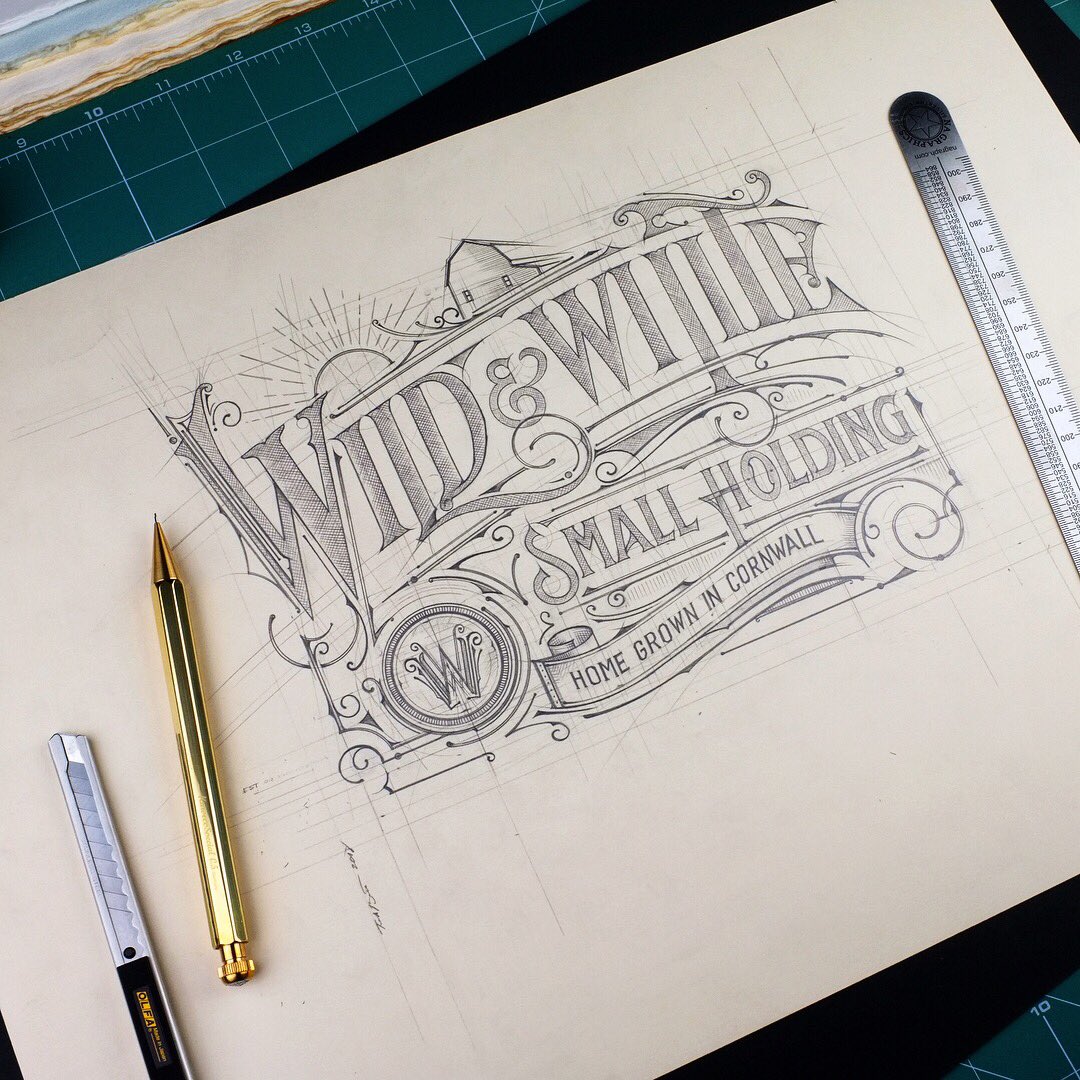 tomek_biernat's tweet photo. https://t.co/kpgdA50UMW

#logo #farm #england #skech #szkic #typism #handletter #thedailytype #handlettering #50words #typeyeah #TYxCA #goodtype #typematters #typography #typografia #details #lettering #biernat #pencil #kaweco #liternictwo #ołówek #rysunek @Kaweco_Germany https://t.co/20wk0ZQSlF