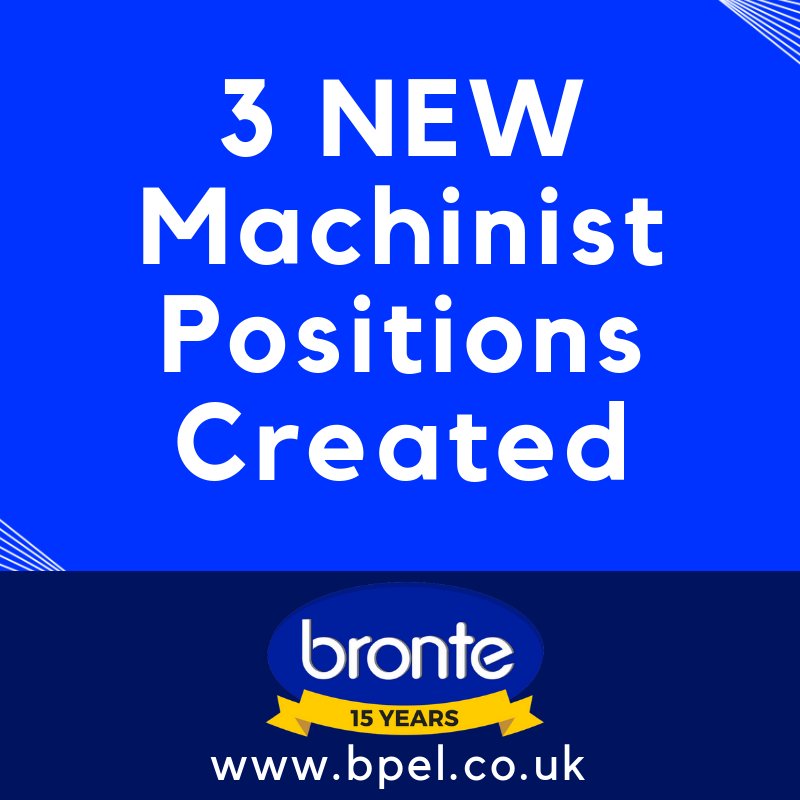 We are looking for time served, experienced machinist with 10 years or more behind them. We want knowledgeable and confident machinists preferably with a background in large sized machining

bpel.co.uk/post/3-new-mac…