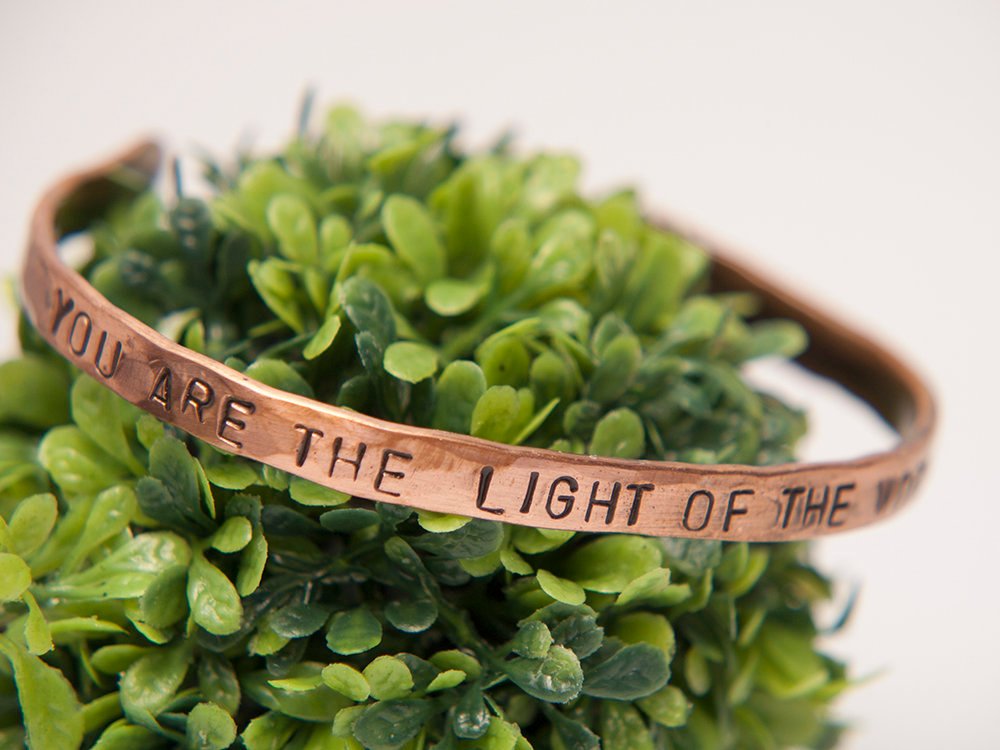 TabithaStudio's tweet image. You Are The Light Of The World, Christian bracelet, Matthew 5-14, Copper cuff etsy.me/2wKiprJ #jewelry #bracelet #copper #christiangift #YouAreTheLightOfTheWorld