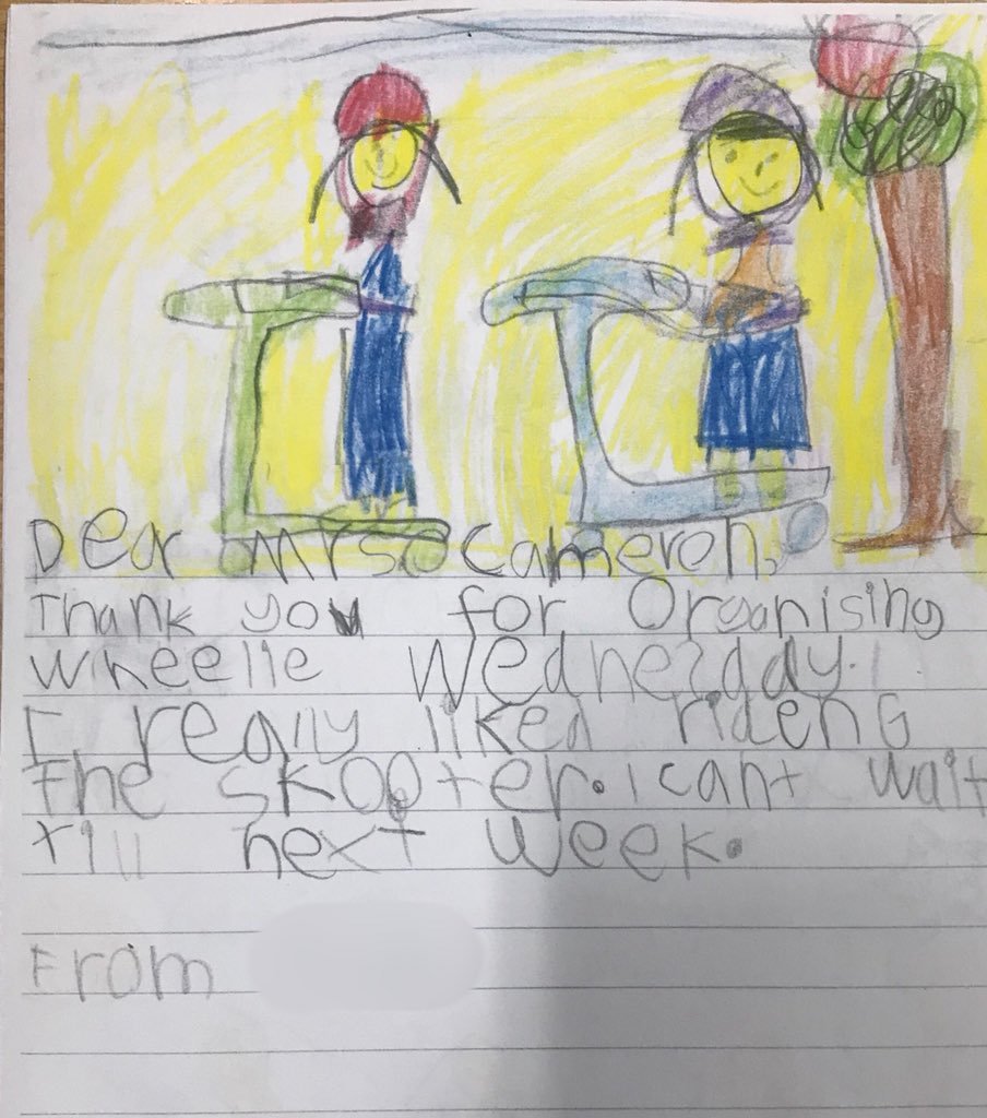 ShanCamHPE's tweet image. According to this @northholm kindergarten student, #WheelieWednesday was a hit! Thanks @ACHPERinc for #HPEday - we had a blast! @NSWHealth #LifeLifeWellatSchool #scootersinschools #scootereducation #roadsafety