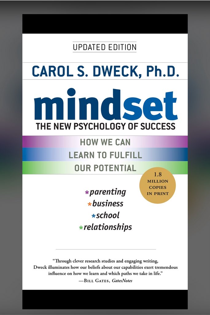 MrinShettyMD's tweet photo. @CLOSLER #Mindset : The New Psychology of #Success by Carol S Dweck 📖
Recommended by a #mentor, it really challenged me to analyse preconceived biases in different domains I didn’t know I harboured. A great exercise in self-reflection !
#MedTwitter #MedEd #FOAMed #CLOSLER https://t.co/MKAOW7HixN