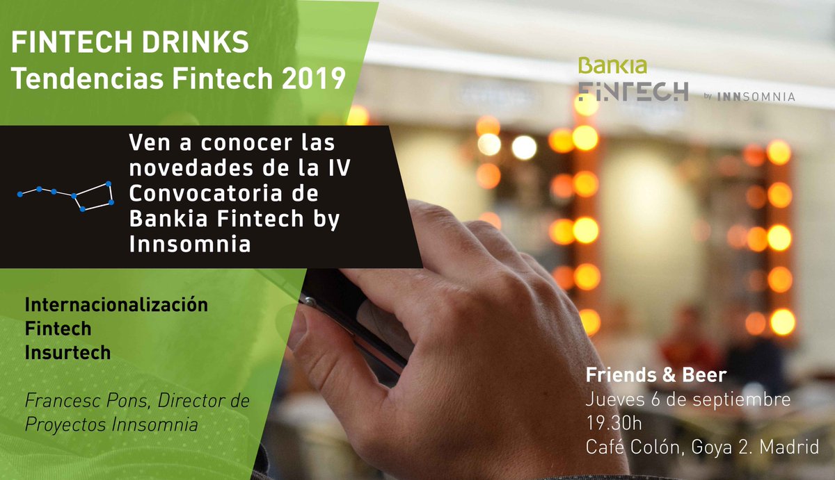 Inn_Somnia's tweet photo. Mañana estaremos en #Valencia y #Madrid para contarte todas las novedades:

📍VLC: Presentación #retos @Inn_Somnia
⏰10:30 en @ceeivalencia
✍🏼https://t.co/RUXU9ddztJ 

📍MAD: #FintechDrinks 🍻 
⏰19:30 en @CafeColonMadrid 
✍🏼https://t.co/G2A16jhzwo https://t.co/NDEOlqfumh