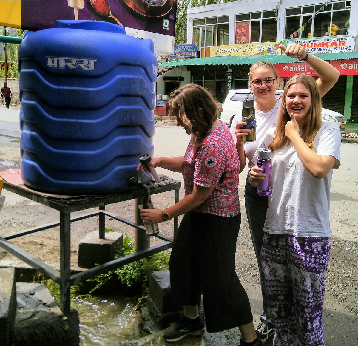On travels in India with <a href="/RuralOdyssey/">Rural Odyssey</a> we refilled <a href="/lifestraw/">LifeStraw</a> filter water bottles from streams &amp; water butts #NoPlasticBottles #EcoTourism #ZeroWasteWeek #NoDelhiBelly