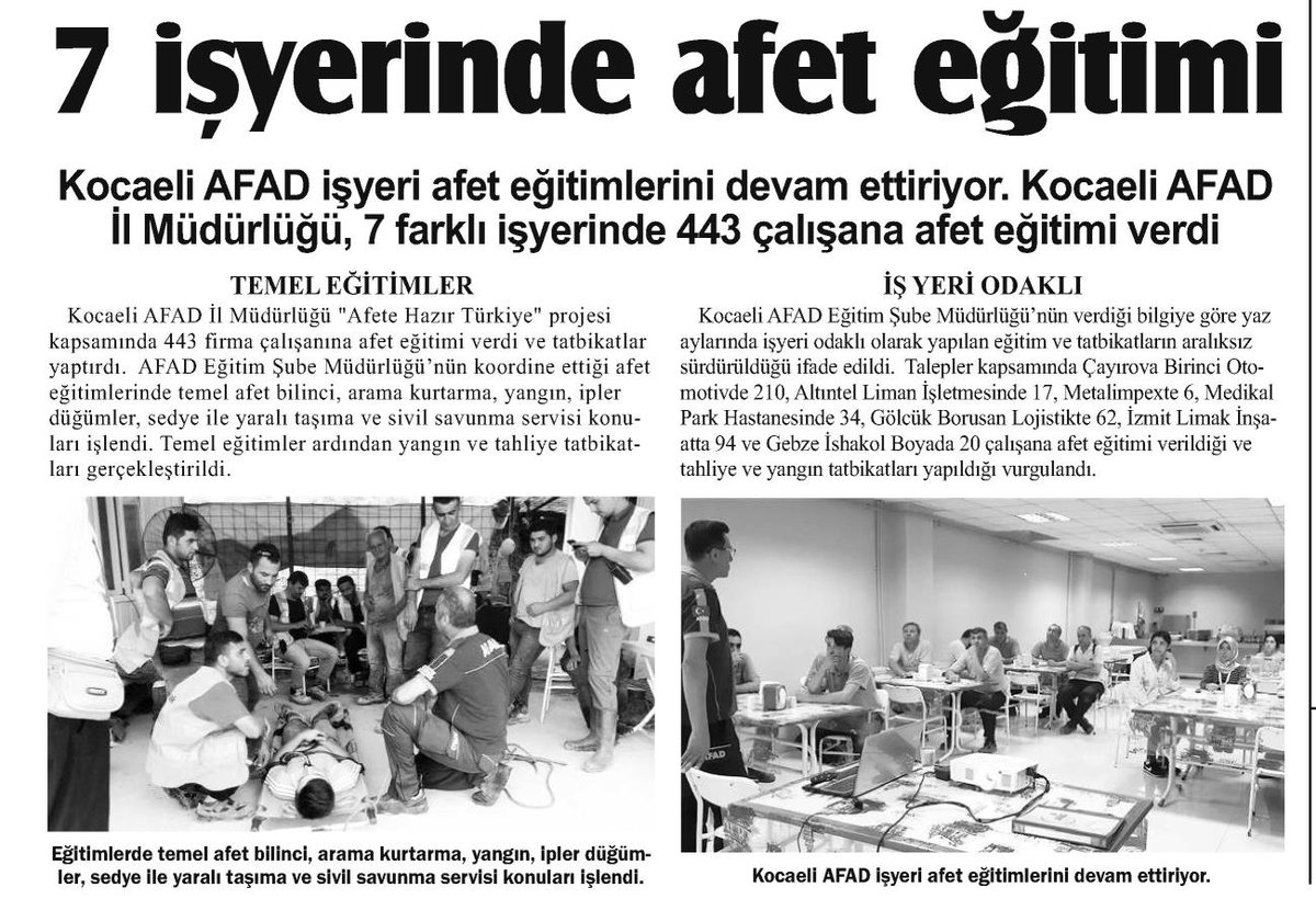afadkocaeli's tweet photo. İl Müdürlüğümüz, 7 farklı işyerinde 443 çalışana afet eğitimi verdi.
#AFAD #AFADEM
https://t.co/4d75VnAkny
https://t.co/ZFun5zryd7
https://t.co/GbUsIU3m9M
https://t.co/G4XxG7Tynp
https://t.co/2m3zhZwpyJ
https://t.co/f2pUEMDOzz
https://t.co/aihHOdOJNz https://t.co/4bxqDbLvwJ
