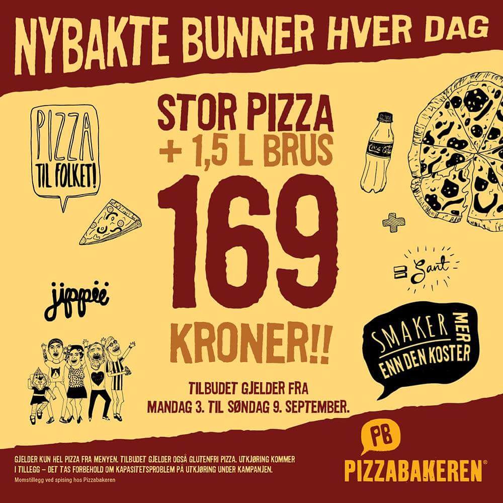 I dag vil vi fremheve en av våre sponsorer og samarbeidspartnere <a href="/PizzabakerenPB/">Pizzabakeren</a> i Ålesund. Lunsj/middag/kvelds? Sjekk ut tilbudet! 🍕💙