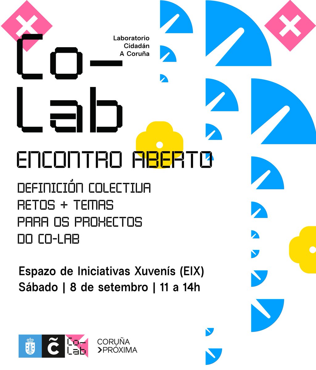corunaparticipa's tweet photo. Lembrade que mañá definimos entre todos e todas os retos que abordará o Co-Lab, o noso Laboratorio Cidadán nos meses vindeiros. 

Participa no #ColabCoruna! https://t.co/8UzbjA8owP