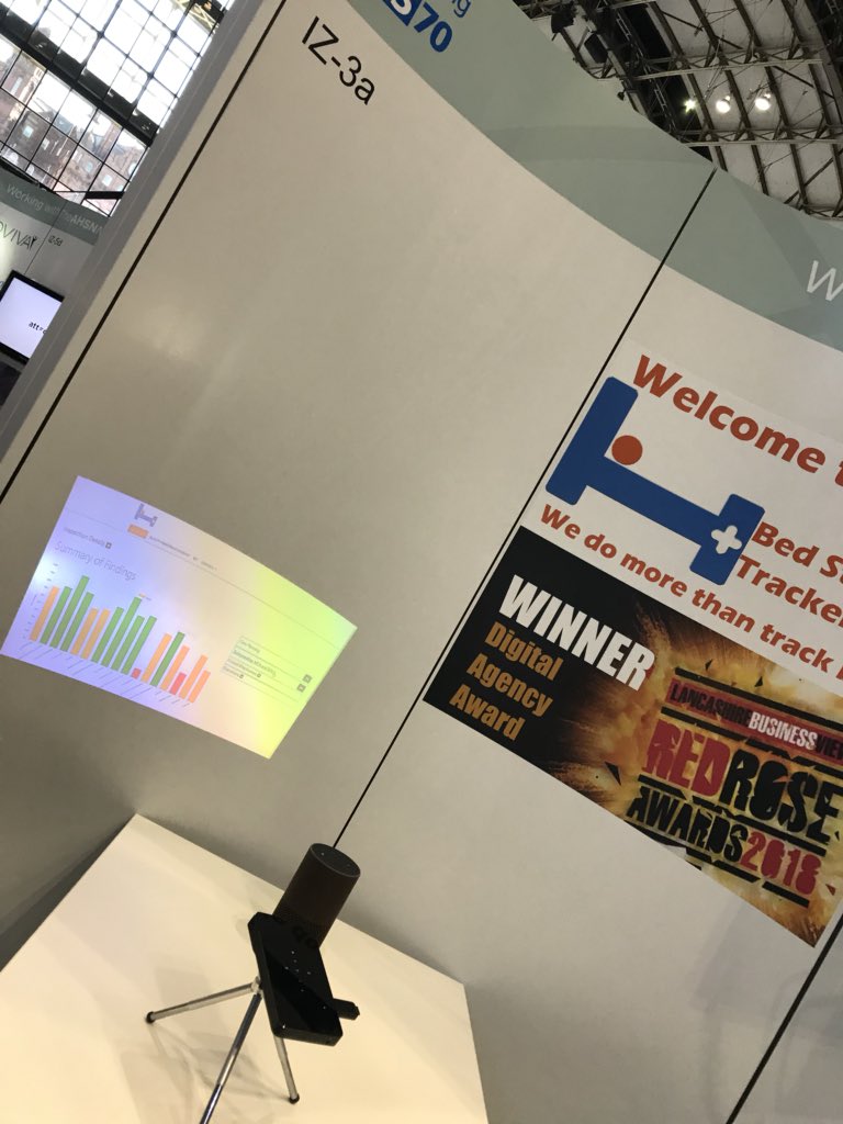 BedStateTracker's tweet photo. All set at #NHSExpo18 - Come over to IZ-3a and see what the fuss is about #ProviderSupportTool @InnovationGriz @innovationnwc https://t.co/KYYurm4gvq
