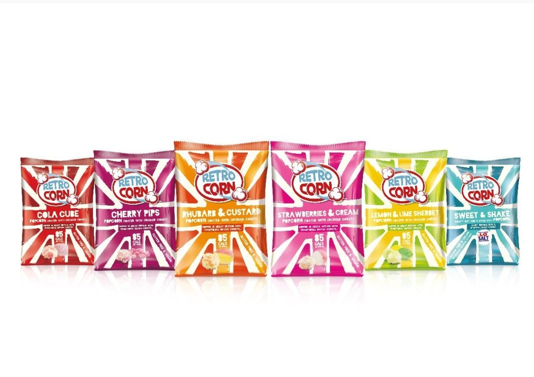 Retrocorn_'s tweet photo. Discover our great tasting popcorn available from #ocado #rhubarbandcustard #strawberriesandcream #cherrypips #colacubes #lemonandlimesherbet #sweetandshake #colacubes #sweetandshake #losalt #vegan #glutenfree #NATURAL #flavours #colours https://t.co/pWR5oFhOpe