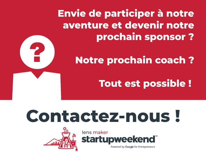 SWLensCity's tweet photo. Envie de participer à notre aventure et nous sponsoriser, devenir coach ou membre du jury ? C'est toujours possible ! 🚀
Envoyez nous un petit message ou contactez nous ici : lens@startupweekend.org

A bientôt ! 😉 https://t.co/mCGIaBt7kM