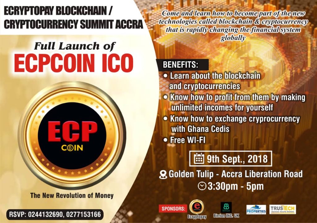 CoinEcp's tweet photo. COME AND LEARN THE FUTURE PLANS FOR YOUR OWN COMPANY, THE FIRST AFRICAN CRYPTOCURRENCY COMPANY THAT HAS COME TO STAY. THE POWER OF THIER INVESTMENT BACKUPS AND MORE THIS SUNDAY AT GOLDEN TULIP HOTEL๐ทACCRA
#ECRYPTOPAY #ECPCOIN #ECPPAYS https://t.co/JmYoMYiI63