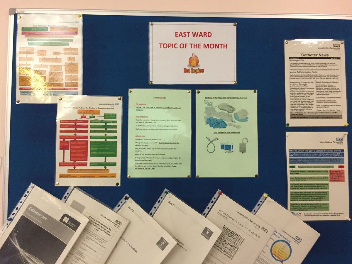 September’s Hot Topic as requested by staff is catheter care. LPT policies, NICE guidelines & RCN guidelines for browsing and discussing over coffee. @LisaMarieMarti3 @CHSInpatientLPT @LPTnhs @Jones68Co