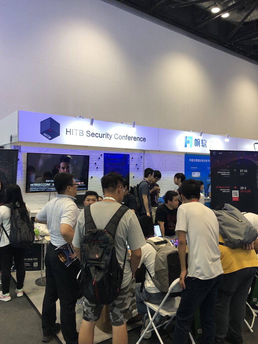 Moriarty_Meng's tweet image. come to join us at #HITB2018PEK booth of #ISC2018 now ! We seriously talk :-) @HITBSecConf @BelindaChoong @l33tdawg