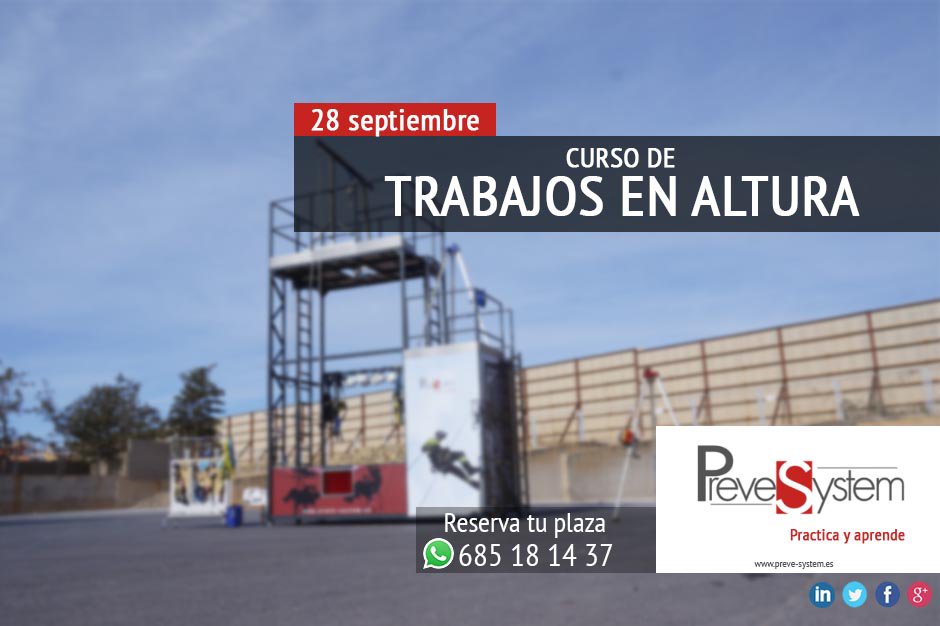 prevesystem's tweet photo. Practica situaciones que puedes vivir realizando un trabajo en altura en nuestro simulador.
Próximo curso el 28 de noviembre.
Últimas plazas.✅Haz tu reserva 685 18 14 37 o envía un email a admin@preve-system.es
#practicayaprende https://t.co/plmyURLNtN