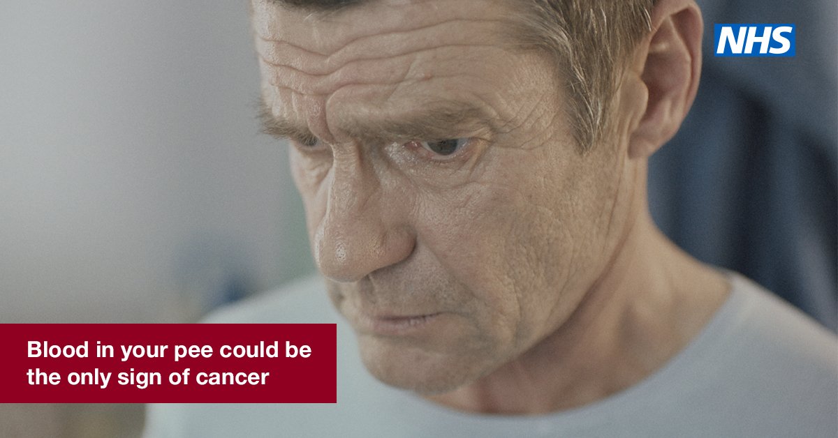 Blood in your pee – even just the once – could be the only sign of cancer. Don’t wait for other symptoms, tell your doctor.

#BeClearonCancer

For more info: nhs.uk/bip