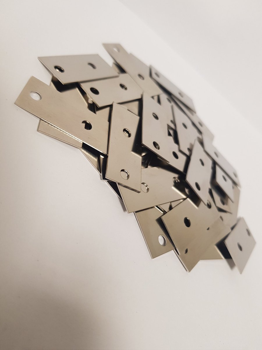 37mm x 15.8mm - 0.600mm thick Stainless Steel. 1000 off. No problem.
#engineering #EngineeringUK #ukmfg #ManufacturingHour #Manufacturing #manufacturingUK #madeinbritain #madeinthemidlands #lasercutting #shims