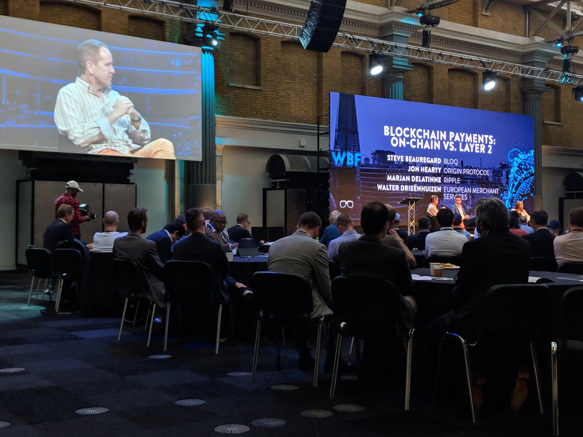 valentinagatt's tweet photo. Second day at #WBFLondon #WorldBlockchainForum panel on Blockchain payments https://t.co/ajKr0uBDsn