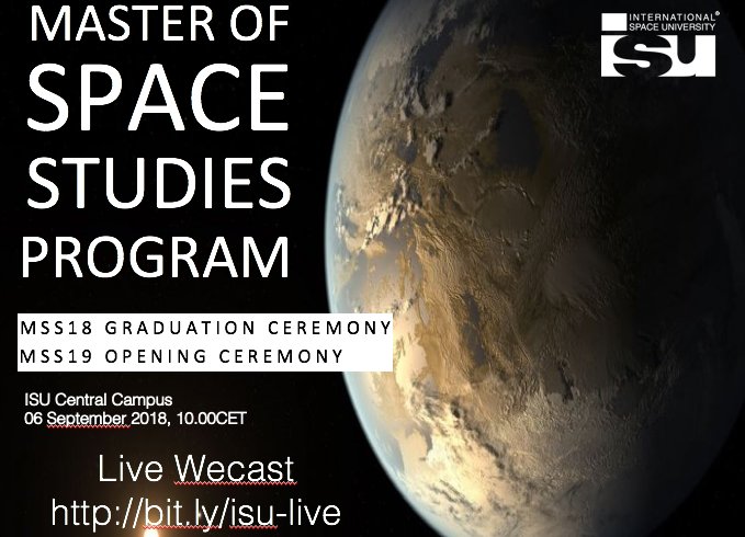 ISUnet's tweet photo. #MSS18 graduation #MSS19 opening live webcast starting at 10.00CET on THURSDAY 06SEP18 from @ISUnet central campus - watch it!
https://t.co/ghymXOBVeV https://t.co/yoc0wAYlmu