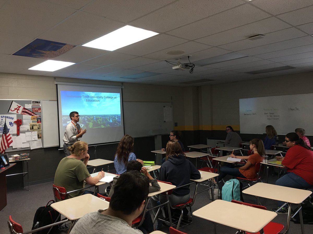 mrsabbylynch's tweet image. Thank you #tntech for speaking with Teaching as a Profession students about college opportunities