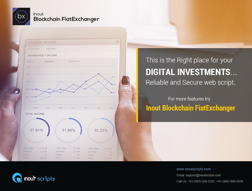 99CloneScripts's tweet image. Inout Blockchain FiatExchanger Script - A Cryptocurrency Exchange Script bit.ly/2wOrJdE #Blockchain_Business #Cryptocurrency_Exchange_Script #Inout_Blockchain_FiatExchanger #Inout_Scripts