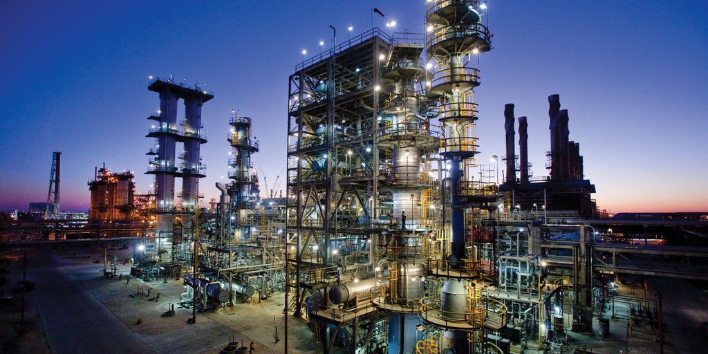 exxonmobil's tweet photo. The 50th anniversary celebration of our Corporate Strategic Research Lab continues with the Nebula catalyst, discovered by our researchers. Used in the diesel hydrotreater seen here, Nebula produces ultra-low-sulfur diesel, which helps reduce transportation emissions. #CSR50 https://t.co/c8ncDcBVxi