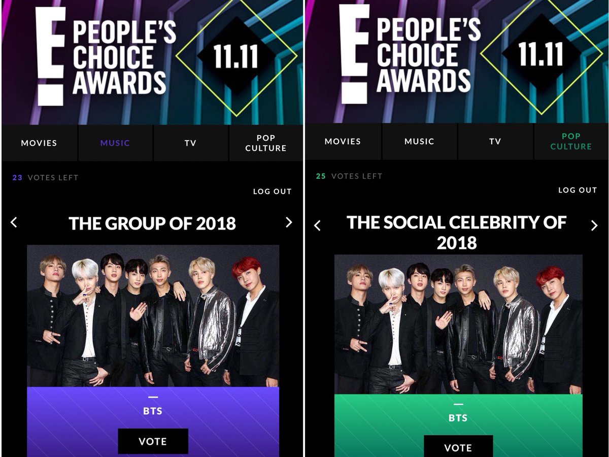 Worldwidebts On Twitter Bts Bts Twt Are Selected As A Nominee In Two Categories For The People S Choice Awards 2018 The Group Of 2018 Https T Co 4clsrdfkq2 Social Celebrity Of 2018 Https T Co Zc8hwalq7g
