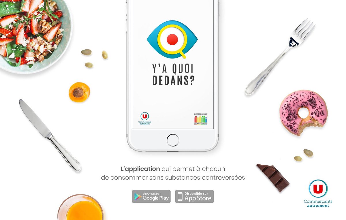 Y’A Quoi Dedans est une application lancée par @U_LesMagasins pour permettre de mieux manger, sans substances controversées. Retrouvez toutes les informations utiles sur l’App Store Apple itunes.apple.com/fr/app/ya-quoi… ou le Google Play Store play.google.com/store/apps/det…