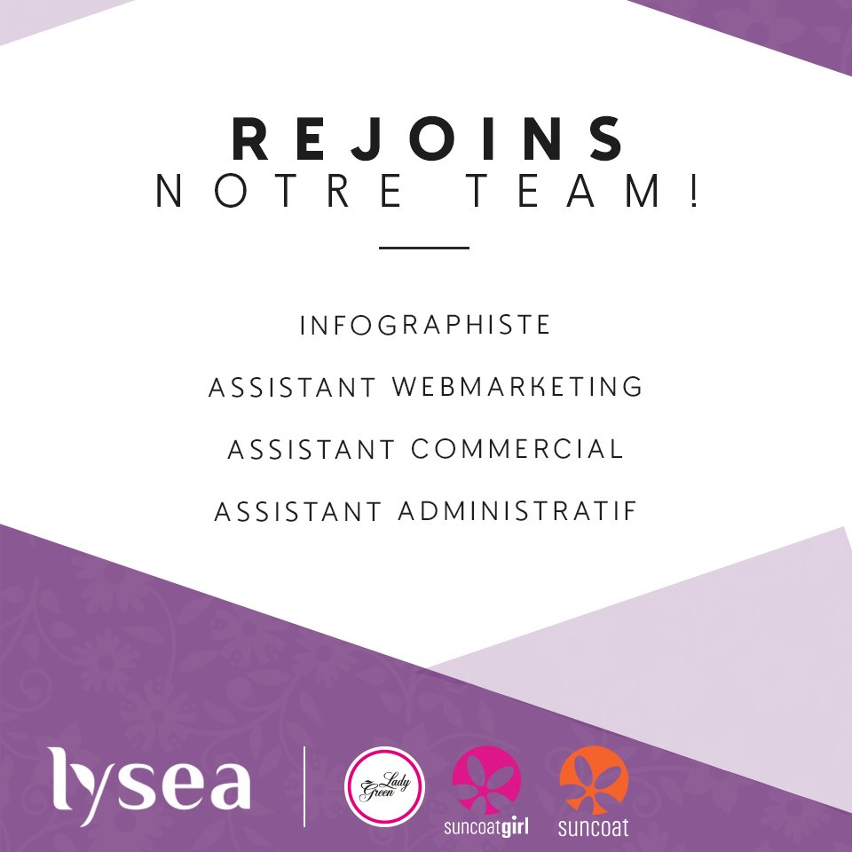 Tu habites vers Strasbourg et tu recherches un stage ou une alternance à partir de septembre ? Envoie vite ta candidature à rh@lady-green.com. N’oublie pas de joindre ton CV et ta lettre de ma motivation ;)