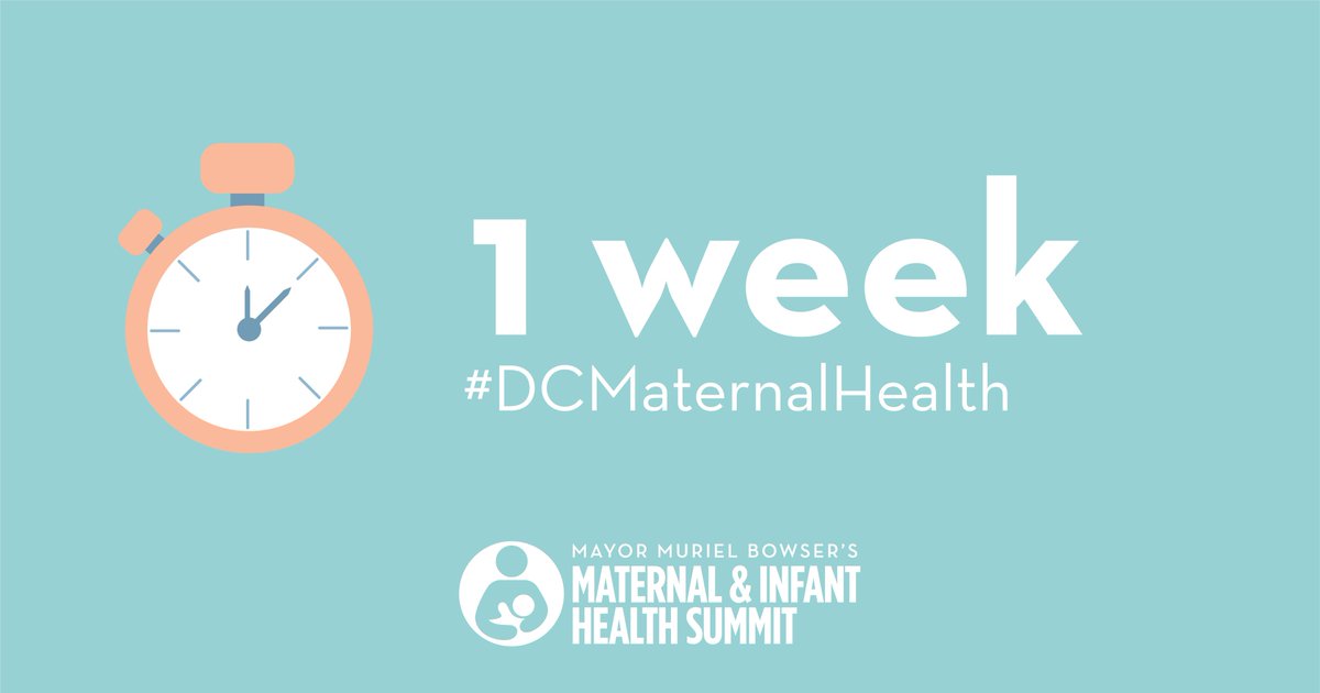 We are ONE WEEK AWAY from the Maternal and Infant Health Summit! Join me in my pursuit to ensure all women across the District have access to high-quality care before, during, and after childbirth.

Will you be there? Register today ➡️dcmaternalhealth.com/summit

#DCMaternalHealth