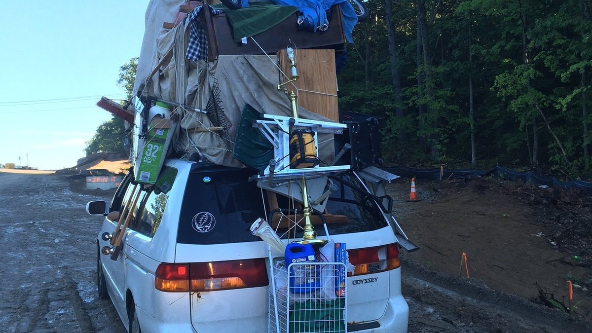 "Is it just us, or did this guy escape from a Dr. Suess book?" Well, that's certainly one way to try to tackle your move. We make sure you move smart and keep your belongings safe every step of the way....so you can avoid anything quite like this. #HireAProfessional