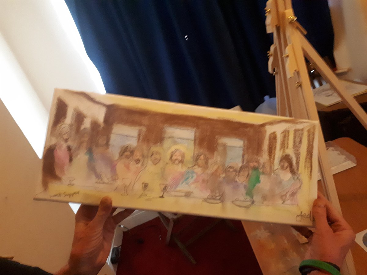 MyGreatPlace's tweet photo. Earlier this year a customer was experiencing poor #mentalhealth. He sent in a charity application for art supplies to support him in his recovery, and to help calm him down when he felt anxious. He was kind enough to send us some artwork to share. #InternationalDayofCharity https://t.co/LvDkW5YJLL