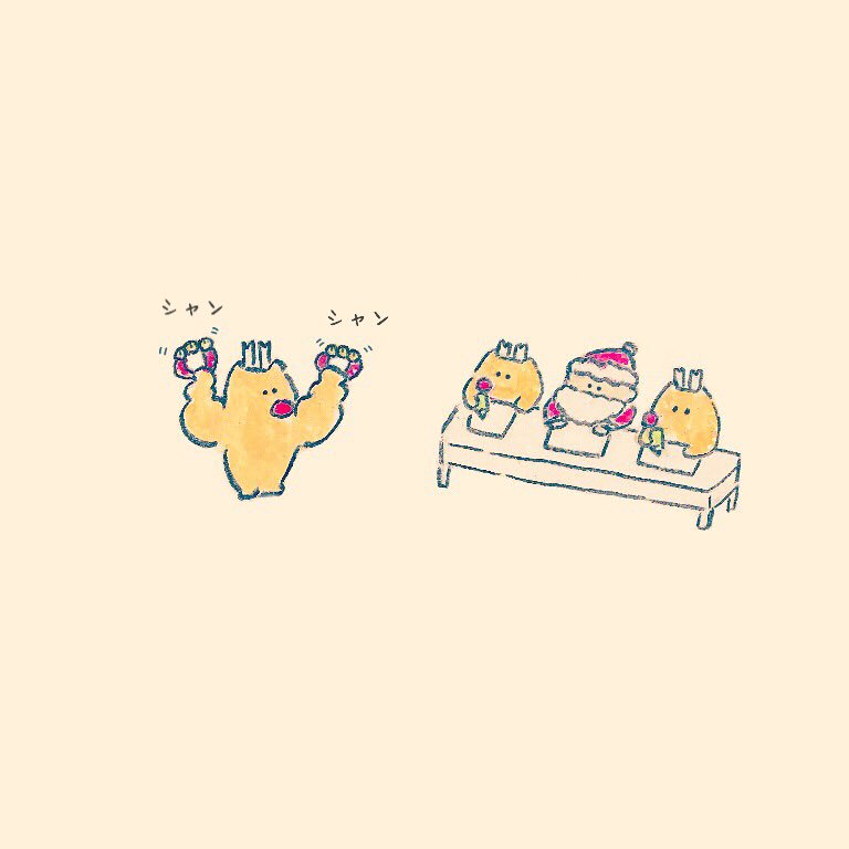 「今年も
クリスマスに向けての採用面接。 」|もくもくちゃん🐰POPUP開催中のイラスト