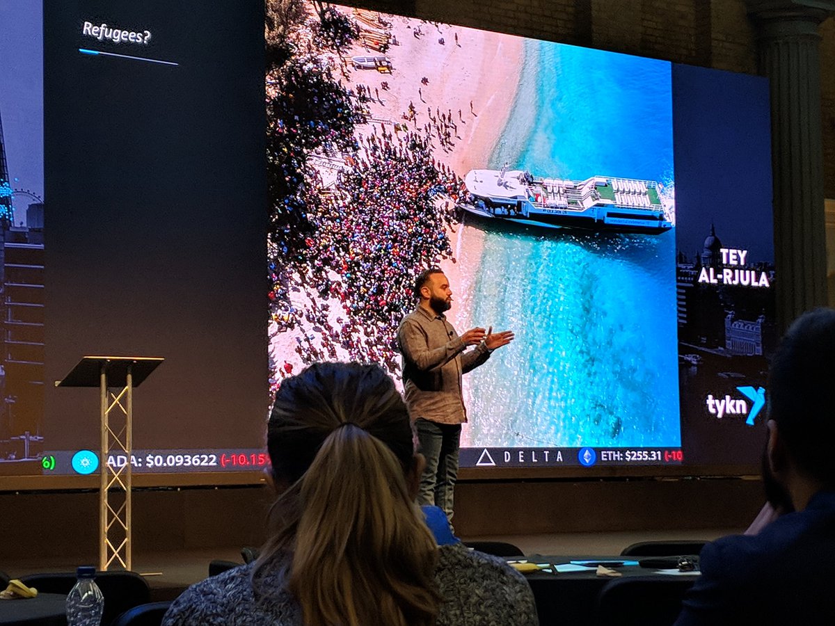 valentinagatt's tweet photo. At #WBFLondon #WorldBlockchainForum Tey Al-Rjula is now talking about digital identity https://t.co/SPhSsakVaJ