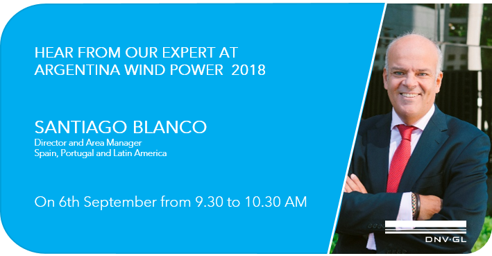 DNVEnergySystem's tweet photo. We´re excited to be presenting about The State of the Wind Industry and Global Trends in the Energy Transition on 6th September from 9.30 to 10.30 AM, Learn more: https://t.co/LRM2hhaXA5
#WindPower #windpower2018 #DNVGL #RenewableEnergy #ArgentinaWindpower2018 #ETO18 https://t.co/dhixmYuKj0