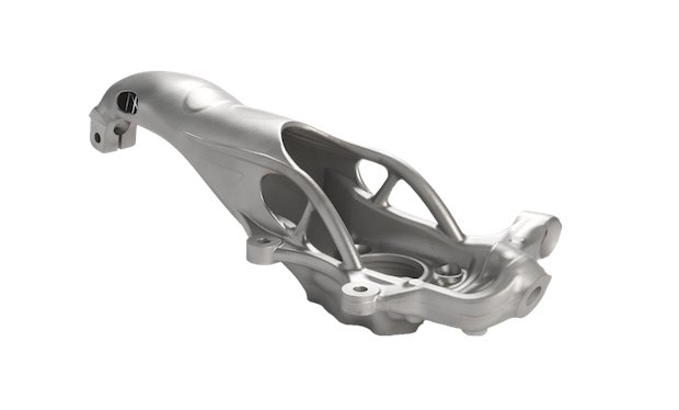 NikonSLM's tweet photo. SLM Solutions #SelectiveLaserMelting utilized #BionicDesign to help Hirschvogel with #Lightweighting this steering knuckle. Read about it now in @TheTCTMagazine and see it in person next week at #IMTS2018 booth 43-2304! https://t.co/e7JnvoPl2u https://t.co/GFFjFqMWau