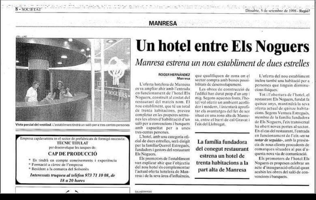 aurarosa's tweet photo. Moltes felicitats #hotelelsnoguers per el vostre 20 aniversari #Bages #Manresa #cordecatalunya https://t.co/guxQvA28Mm