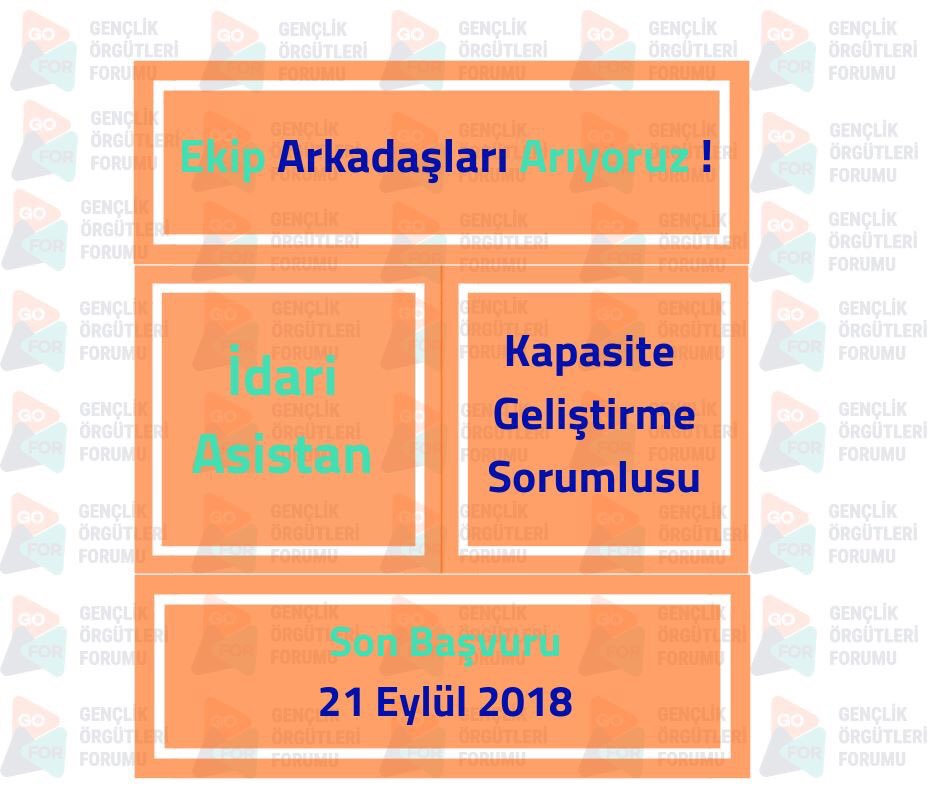 Gençlik Örgütleri Forumu olarak İdari Asistan ve Kapasite Geliştirme Sorumlusu pozisyonlarında iki yeni ekip arkadaşı arıyoruz ! 
Son başvuru 21 Eylül.

go-for.org/2018/09/iki-ye…